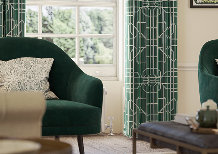Bamboo Brights, Dark Green - Made To Measure Curtains - Image 5